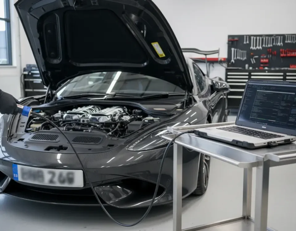 Performance tuning and vehicle diagnostics in a modern UK workshop
